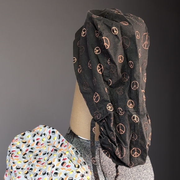 2 Bun Surgical Scrub Caps - Picture 2 of 5